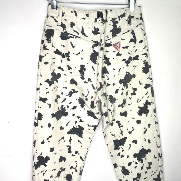 Guess | Vintage Cow Print Jeans Denim Black & White 1980s - Picture 4 of 11